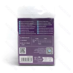 Lampki choinkowe 10 LED wisząca gwiazda 3 baterie AA -Ciepła biel,